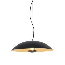QAZQA Pendelleuchten|Wohnzimmerlampen*Vintage Hängelampe schwarz mit Gold 60 cm - Emilienne Novo