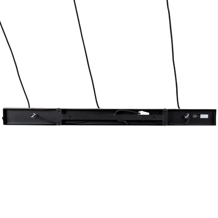 QAZQA Pendelleuchten|Wohnzimmerlampen*Vintage Hängelampe schwarz mit Messing länglich 3-flammig - Kayleigh