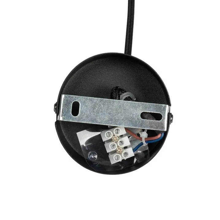 QAZQA Schlafzimmerlampen|Küchenlampen*Vintage Hängelampe schwarz mit Rauchglas - Vidra