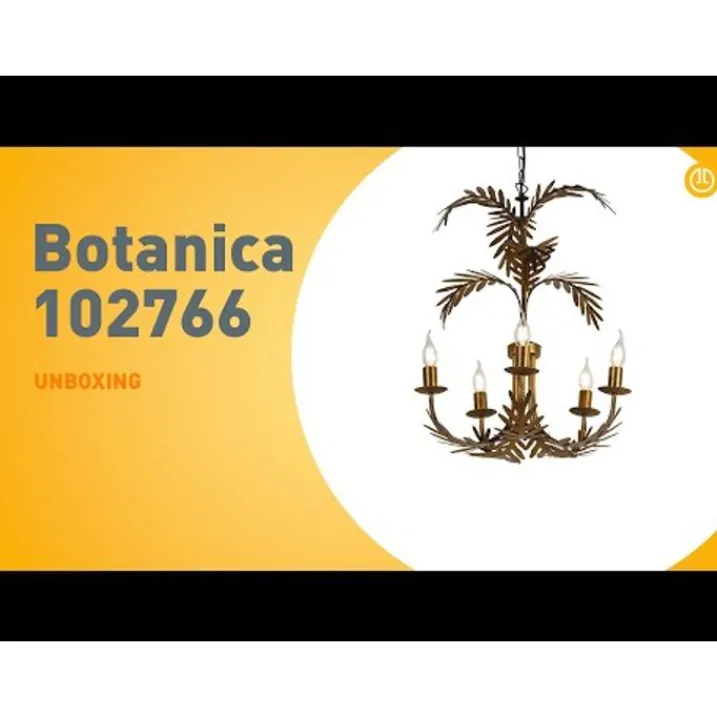 QAZQA Led-Kronleuchter|Kronleuchter*Vintage Kronleuchter Gold 5-Licht - Botanica