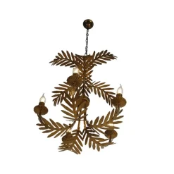 QAZQA Led-Kronleuchter|Kronleuchter*Vintage Kronleuchter Gold 5-Licht - Botanica