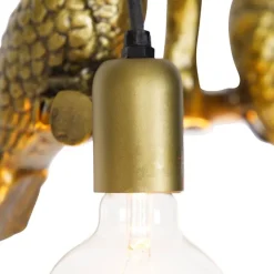 QAZQA Schlafzimmerlampen|Küchenlampen*Vintage Messing Deckenlampe 2-flammig - Papegoje