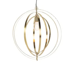 QAZQA Pendelleuchten|Wohnzimmerlampen*Vintage Messing Drehbare Hängelampe - Rings