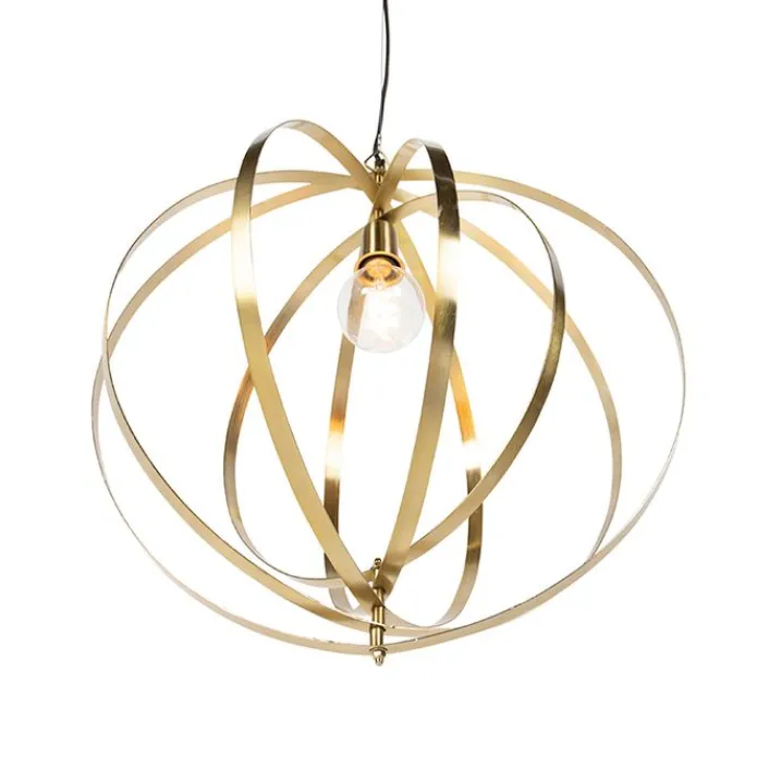 QAZQA Pendelleuchten|Wohnzimmerlampen*Vintage Messing Drehbare Hängelampe - Rings