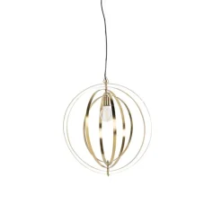 QAZQA Pendelleuchten|Wohnzimmerlampen*Vintage Messing Drehbare Hängelampe - Rings