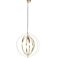 QAZQA Pendelleuchten|Wohnzimmerlampen*Vintage Messing Drehbare Hängelampe - Rings