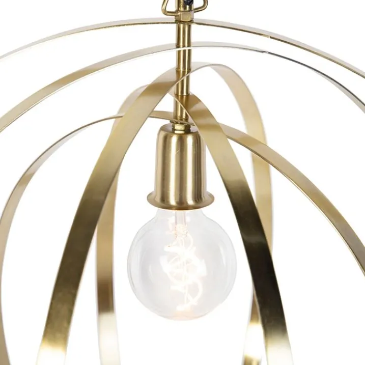 QAZQA Pendelleuchten|Wohnzimmerlampen*Vintage Messing Drehbare Hängelampe - Rings