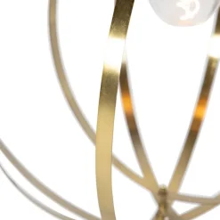 QAZQA Pendelleuchten|Wohnzimmerlampen*Vintage Messing Drehbare Hängelampe - Rings