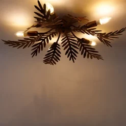 QAZQA Smarte Deckenleuchten|Deckenleuchten*Vintage Smart Deckenleuchte Gold 70 cm inkl. 5 WiFi B35 - Botanica