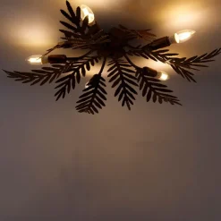 QAZQA Smarte Deckenleuchten|Deckenleuchten*Vintage Smart Deckenleuchte Gold 70 cm inkl. 5 WiFi B35 - Botanica