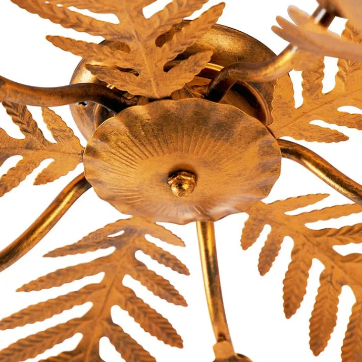 QAZQA Smarte Deckenleuchten|Deckenleuchten*Vintage Smart Deckenleuchte Gold 70 cm inkl. 5 WiFi B35 - Botanica