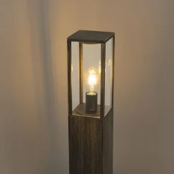 QAZQA Gartenbeleuchtung|Stehlampen Außen*Vintage Steh-Außenleuchte antikgold 80 cm IP44 - Charlois