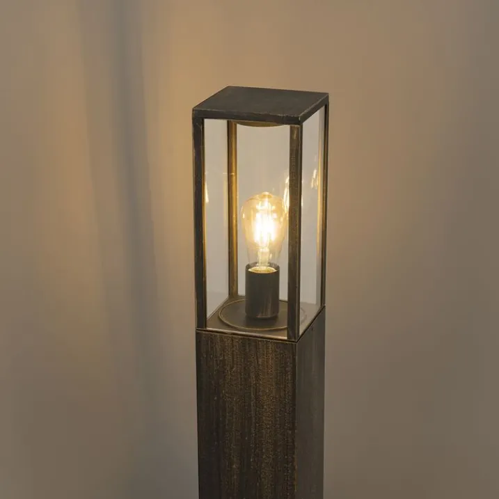 QAZQA Gartenbeleuchtung|Stehlampen Außen*Vintage Steh-Außenleuchte antikgold 80 cm IP44 - Charlois