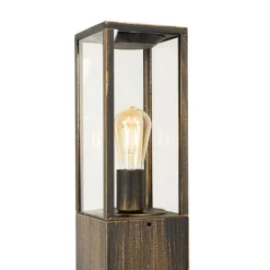 QAZQA Gartenbeleuchtung|Stehlampen Außen*Vintage Steh-Außenleuchte antikgold 80 cm IP44 - Charlois