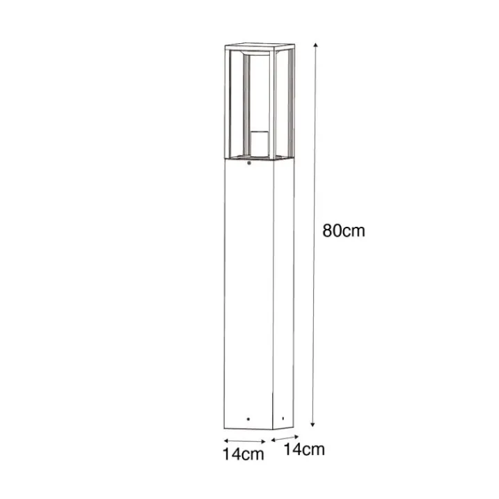 QAZQA Gartenbeleuchtung|Stehlampen Außen*Vintage Steh-Außenleuchte antikgold 80 cm IP44 - Charlois