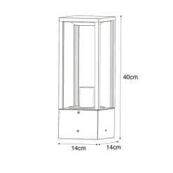 QAZQA Gartenbeleuchtung|Stehlampen Außen*Vintage Steh-Außenleuchte antikgold 40 cm IP44 - Charlois