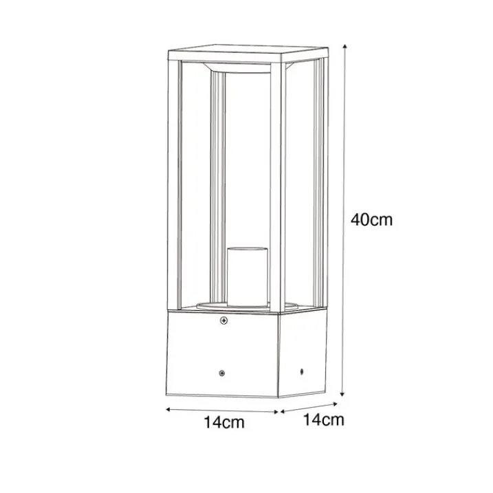 QAZQA Gartenbeleuchtung|Stehlampen Außen*Vintage Steh-Außenleuchte antikgold 40 cm IP44 - Charlois
