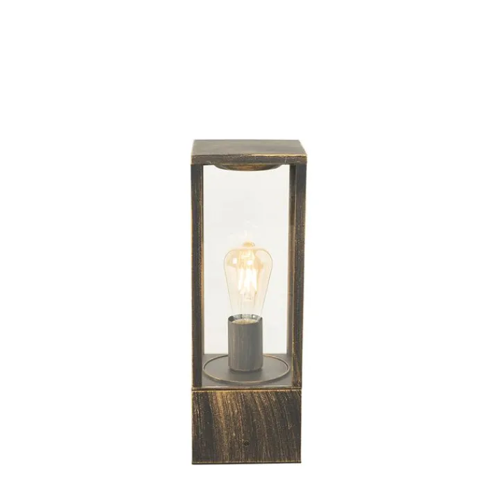 QAZQA Gartenbeleuchtung|Stehlampen Außen*Vintage Steh-Außenleuchte antikgold 40 cm IP44 - Charlois