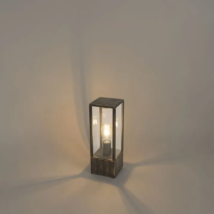 QAZQA Gartenbeleuchtung|Stehlampen Außen*Vintage Steh-Außenleuchte antikgold 40 cm IP44 - Charlois