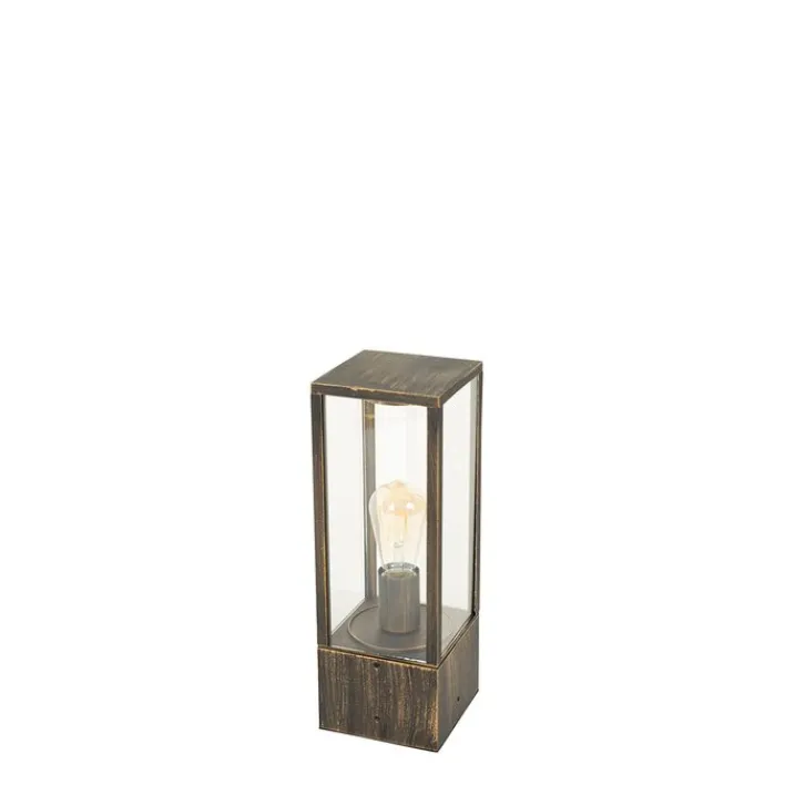 QAZQA Gartenbeleuchtung|Stehlampen Außen*Vintage Steh-Außenleuchte antikgold 40 cm IP44 - Charlois