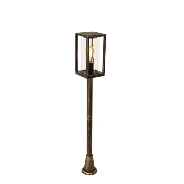 QAZQA Gartenbeleuchtung|Laternen Außen*Vintage stehende Außenlampe Antikgold 100 cm IP44 - Charlois
