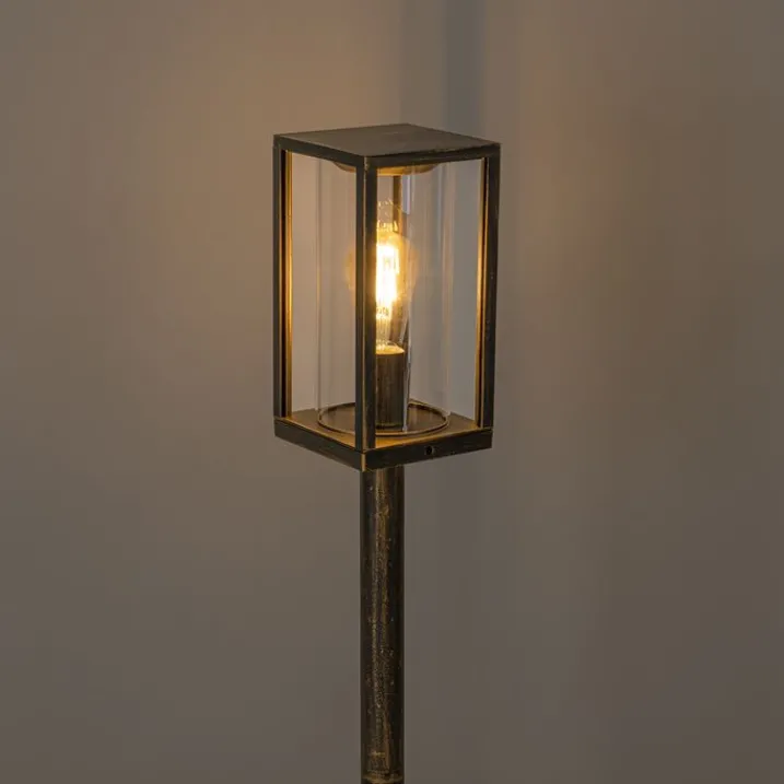 QAZQA Gartenbeleuchtung|Laternen Außen*Vintage stehende Außenlampe Antikgold 100 cm IP44 - Charlois
