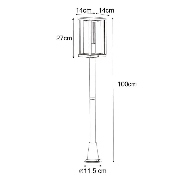QAZQA Gartenbeleuchtung|Laternen Außen*Vintage stehende Außenlampe Antikgold 100 cm IP44 - Charlois