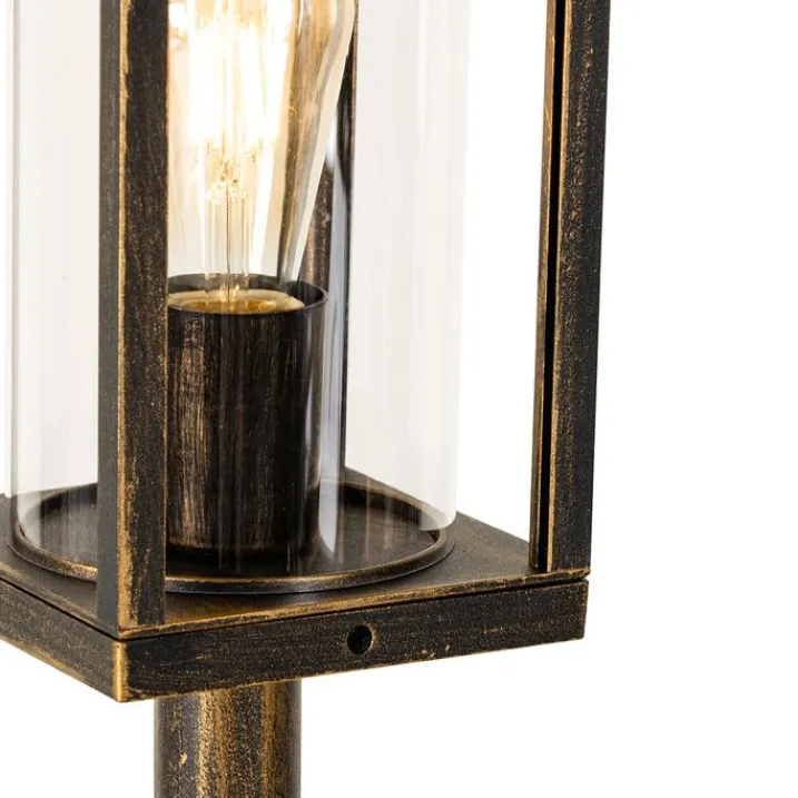 QAZQA Gartenbeleuchtung|Laternen Außen*Vintage stehende Außenlampe Antikgold 100 cm IP44 - Charlois