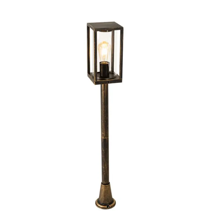 QAZQA Gartenbeleuchtung|Laternen Außen*Vintage stehende Außenlampe Antikgold 100 cm IP44 - Charlois