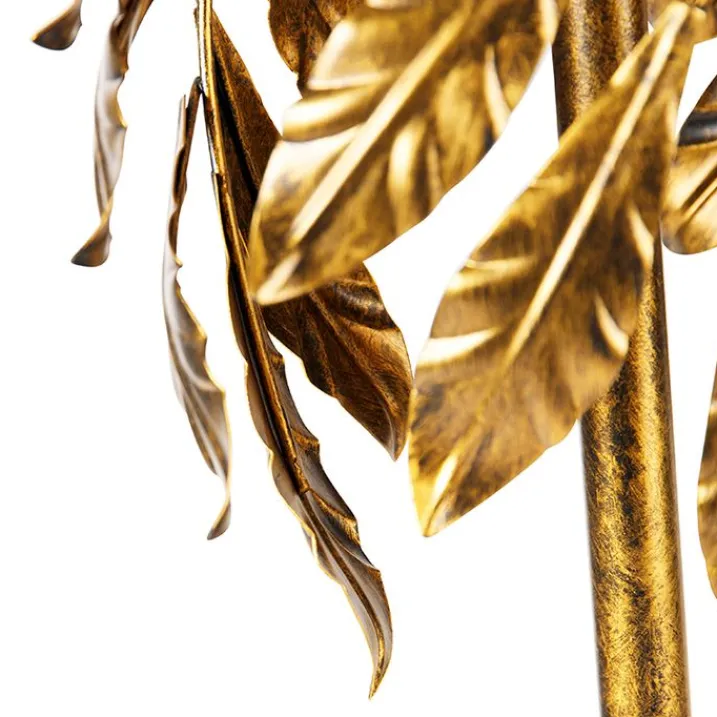 QAZQA Leuchten Ohne Schirm|Stehlampen*Vintage Stehlampe Antik Gold 32 cm ohne Schirm - Linde