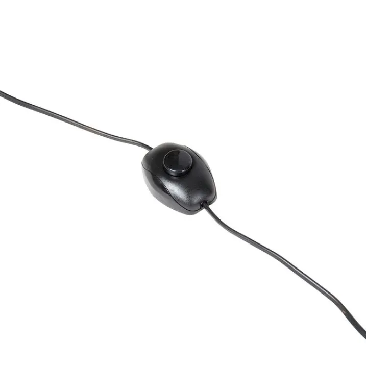 QAZQA Stehlampen|Wohnzimmerlampen*Vintage Stehlampe Antik Gold mit grünem Schirm - Linden