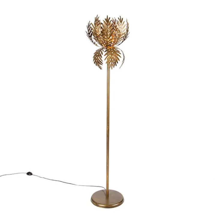 QAZQA Stehlampen|Wohnzimmerlampen*Vintage Stehlampe Gold - Botanica Simplo