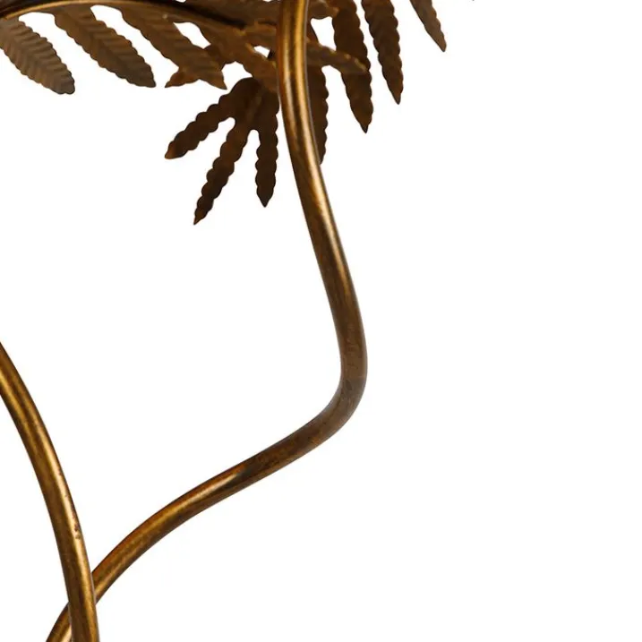 QAZQA Stehlampen|Wohnzimmerlampen*Vintage Stehlampe Gold 2-Licht - Botanica