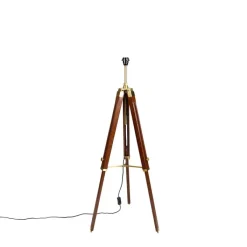 QAZQA Schlafzimmerlampen|Küchenlampen*Vintage Stehlampe Messingstativ - Cortin