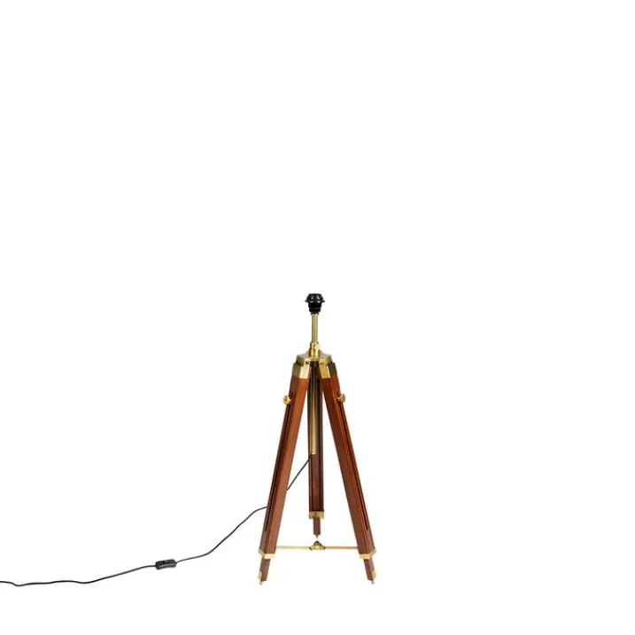 QAZQA Schlafzimmerlampen|Küchenlampen*Vintage Stehlampe Messingstativ - Cortin