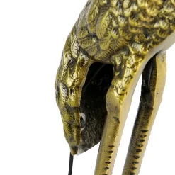 QAZQA Stehlampen|Wohnzimmerlampen*Vintage Stehlampe Messing Stoffschirm schwarz - Kranichvogel