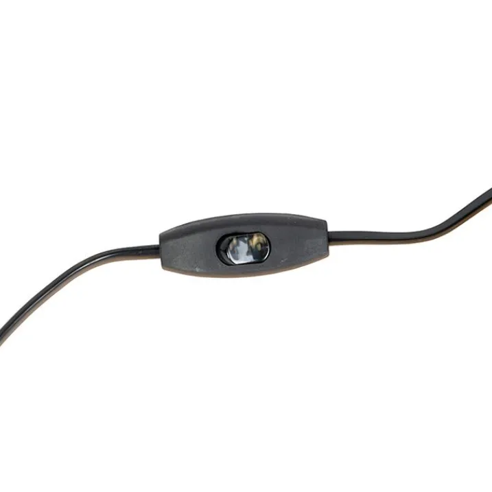 QAZQA Stehlampen|Wohnzimmerlampen*Vintage Stehlampe Messing mit Schirm weiß 50 cm Dreibein - Cortin