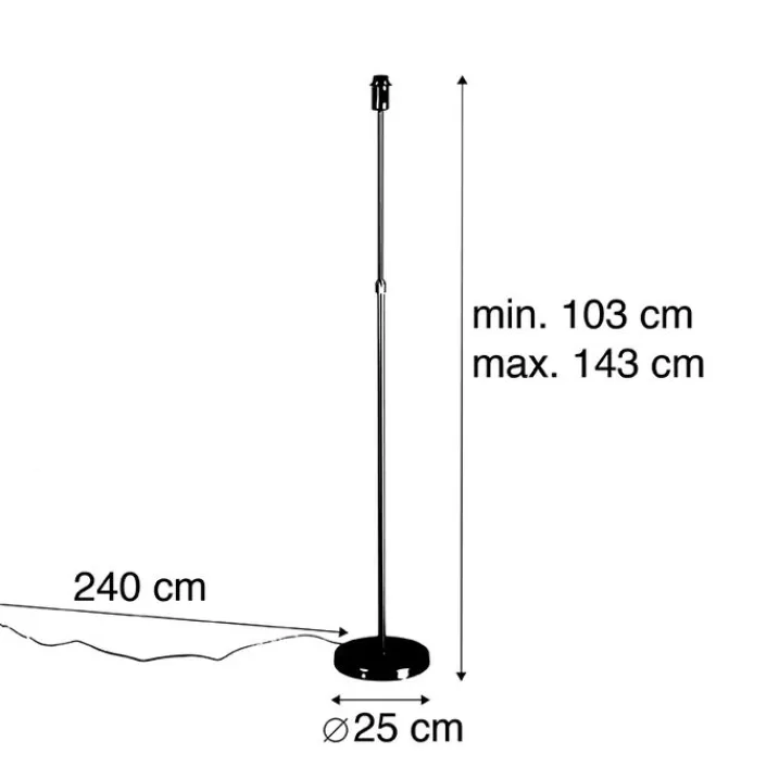 QAZQA Schlafzimmerlampen|Küchenlampen*Vintage Stehleuchte verstellbar Gold / Messing - Parte