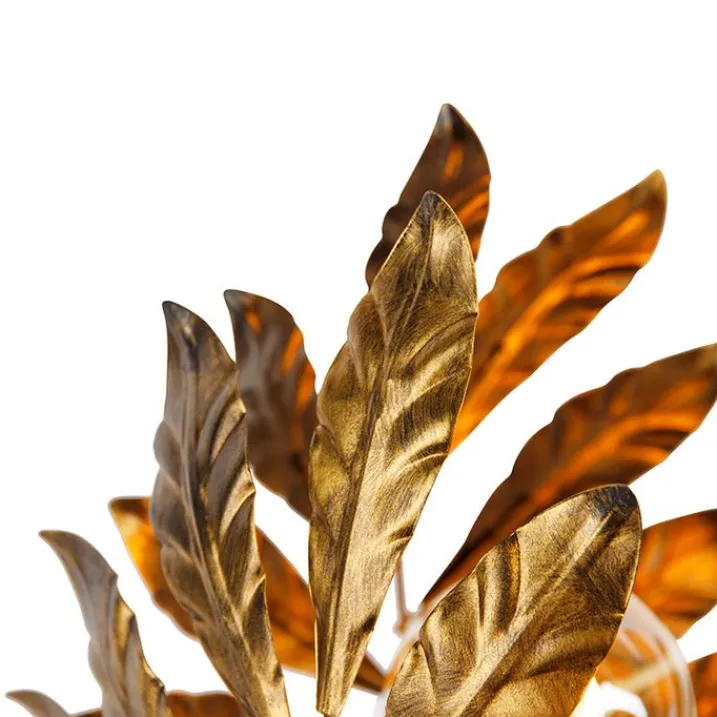 QAZQA Tischlampen|Wohnzimmerlampen*Vintage Tischlampe Antik Gold 30 cm - Linde