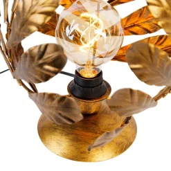 QAZQA Tischlampen|Wohnzimmerlampen*Vintage Tischlampe Antik Gold 30 cm - Linde