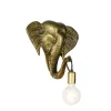 QAZQA Wandleuchten|Wohnzimmerlampen*Vintage Wandlampe gold - Elefant