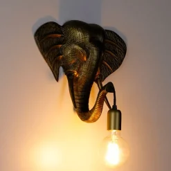 QAZQA Wandleuchten|Wohnzimmerlampen*Vintage Wandlampe gold - Elefant