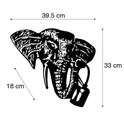 QAZQA Wandleuchten|Wohnzimmerlampen*Vintage Wandlampe gold - Elefant