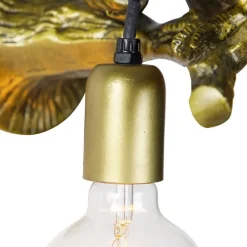 QAZQA Schlafzimmerlampen|Küchenlampen*Vintage Wandlampe Messing - Tucan