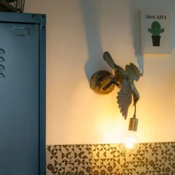 QAZQA Schlafzimmerlampen|Küchenlampen*Vintage Wandlampe Messing - Fugl