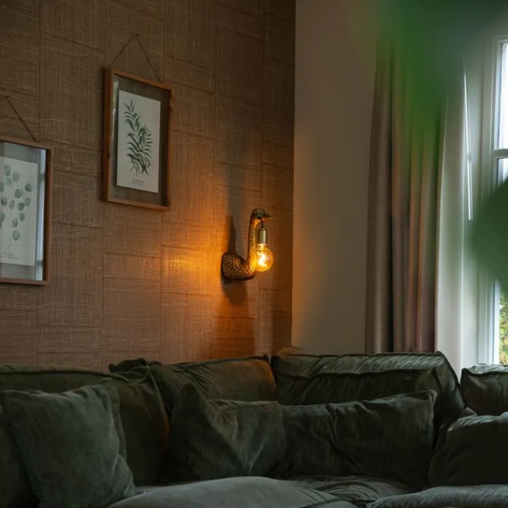 QAZQA Schlafzimmerlampen|Küchenlampen*Vintage Wandlampe Messing - Kamelvogel