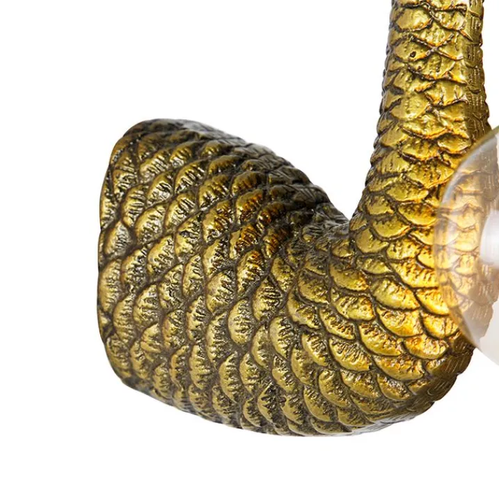 QAZQA Schlafzimmerlampen|Küchenlampen*Vintage Wandlampe Messing - Kamelvogel