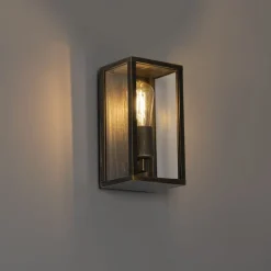 QAZQA Gartenbeleuchtung|Badezimmerlampen*Vintage Wandleuchte Antikgold 26 cm IP44 - Charlois