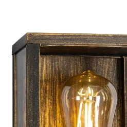 QAZQA Gartenbeleuchtung|Badezimmerlampen*Vintage Wandleuchte Antikgold 26 cm IP44 - Charlois