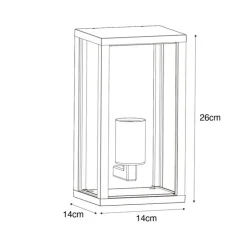 QAZQA Gartenbeleuchtung|Badezimmerlampen*Vintage Wandleuchte Antikgold 26 cm IP44 - Charlois